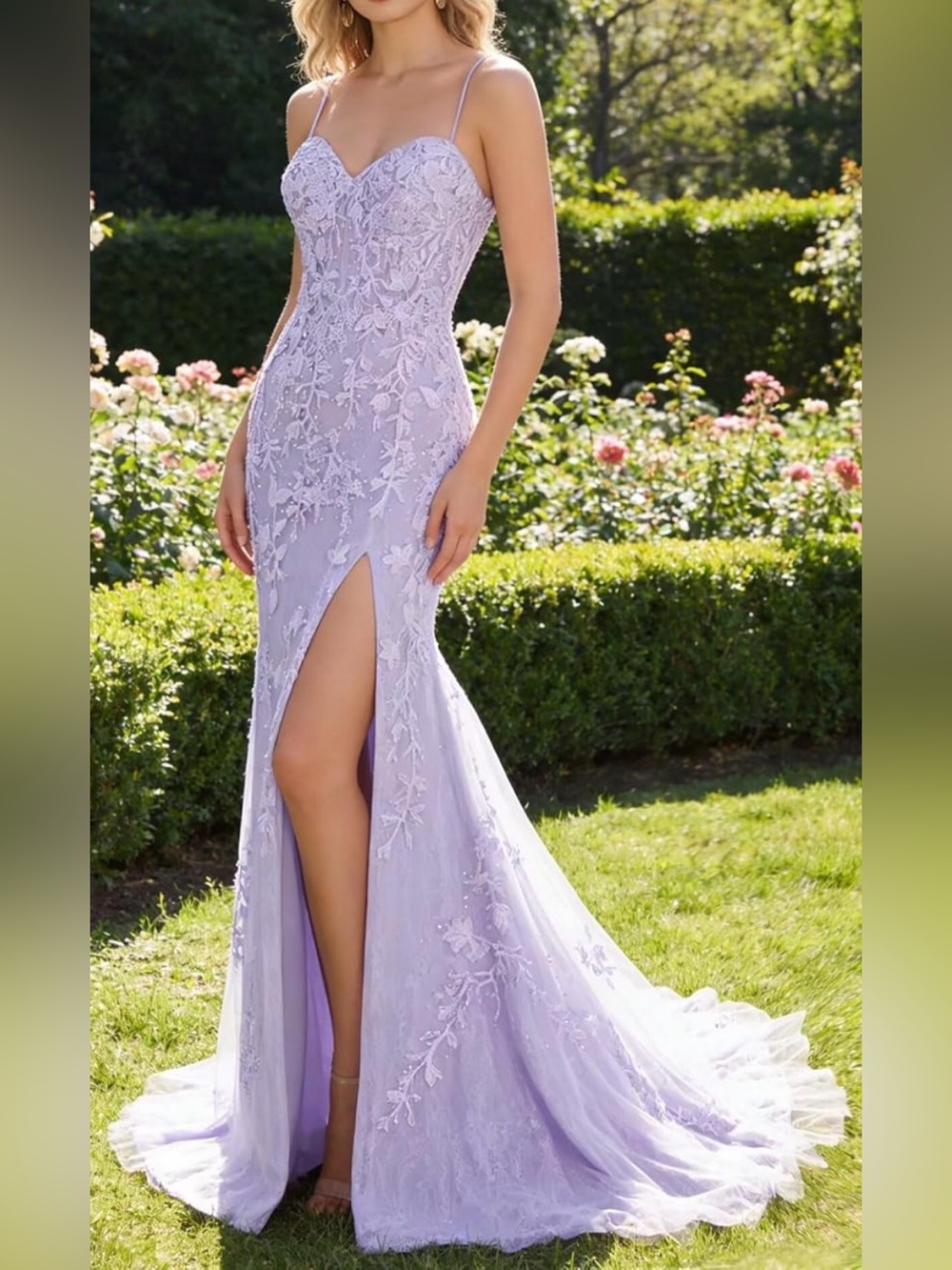 PROM DRESS | New Lavender Mermaid Prom Dress w/ Slit